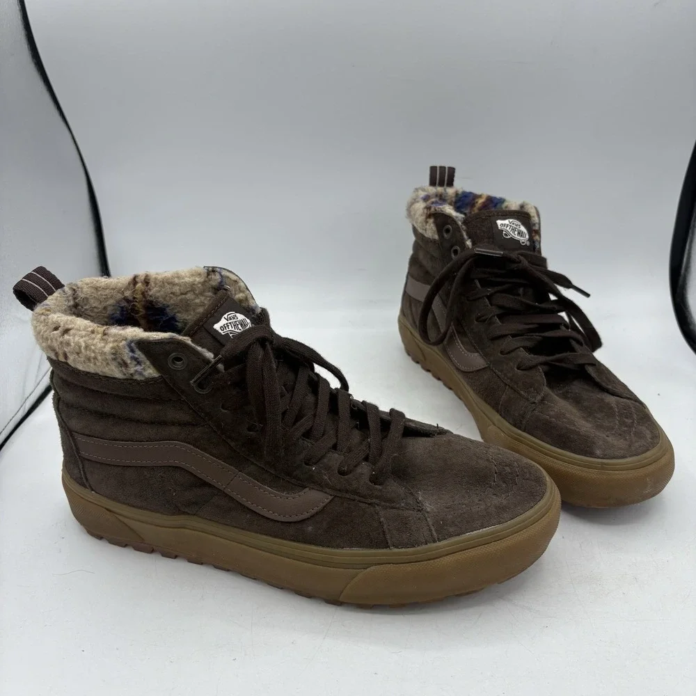 Vans Shoe‎ Boots Mens Size 9.5 Sk8 Hi MTE-1 Brown Gum Insulated Off the Wall